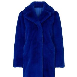 Noize, Faux Fur Sapphire Coat, Size S/P